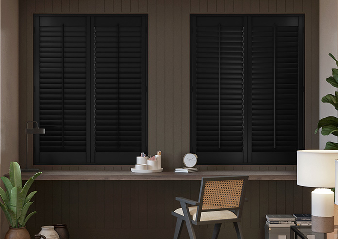 Kensington, Onyx Black - Full Height Plantation Shutter - Image 6